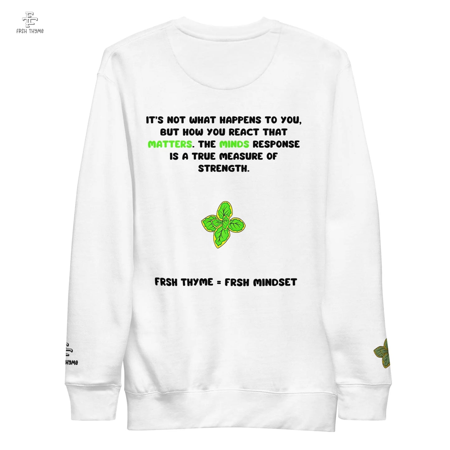 Mind Over Matter Black Print Crewneck - Frsh Thyme