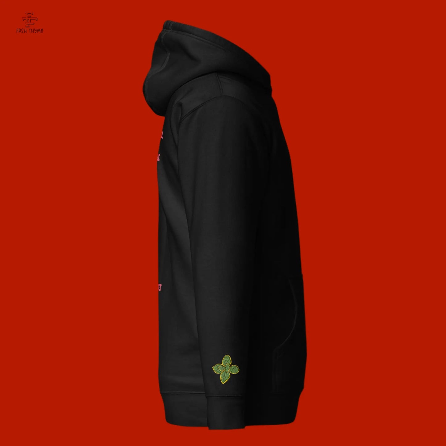 Mind Over Matter Red Print Black Hoodie - Frsh Thyme
