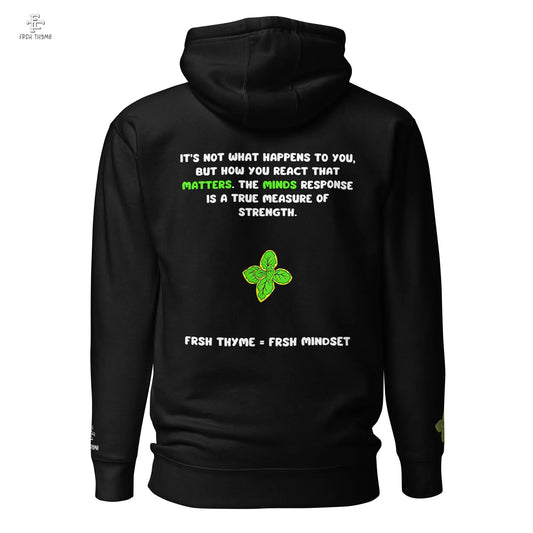 Mind Over Matter White Print Hoodie - Frsh Thyme