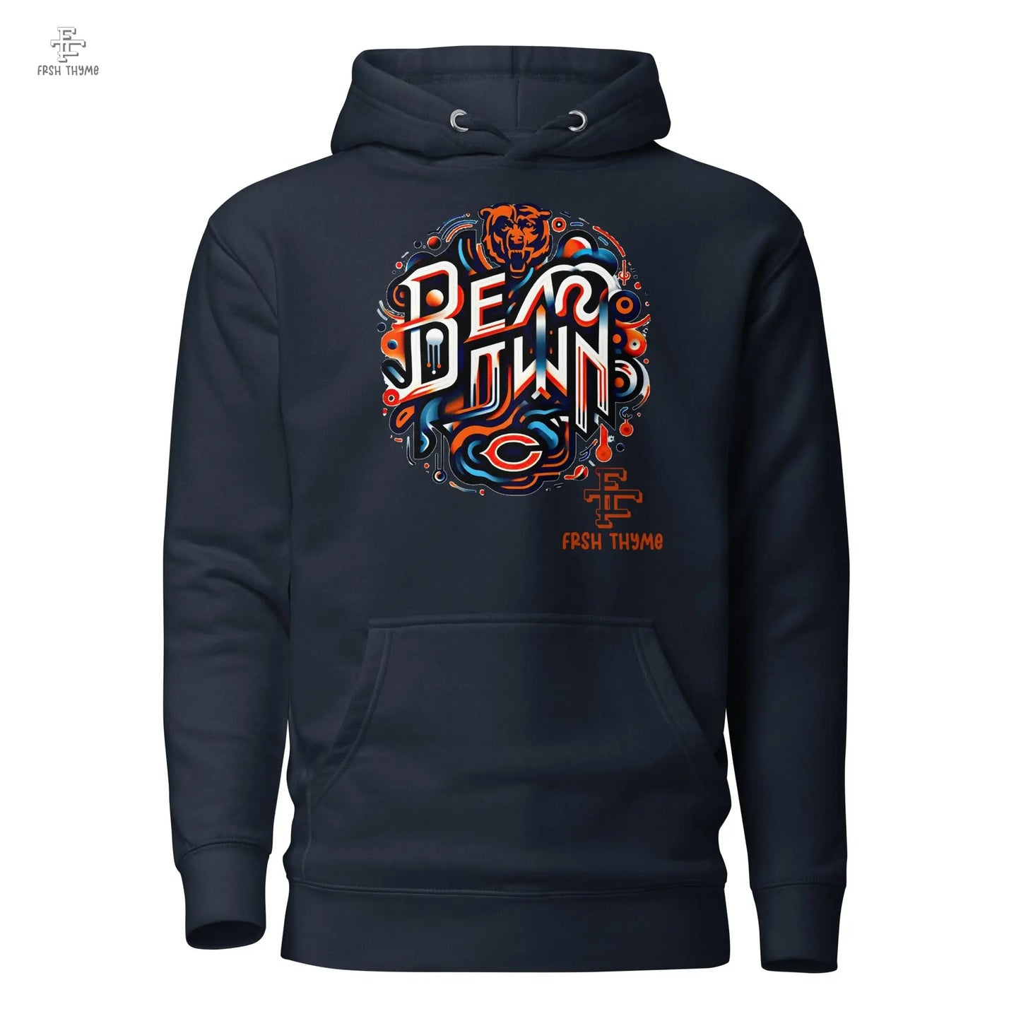 Bear Down Hoodie Orange Print - Frsh Thyme