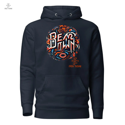 Bear Down Hoodie Orange Print - Frsh Thyme