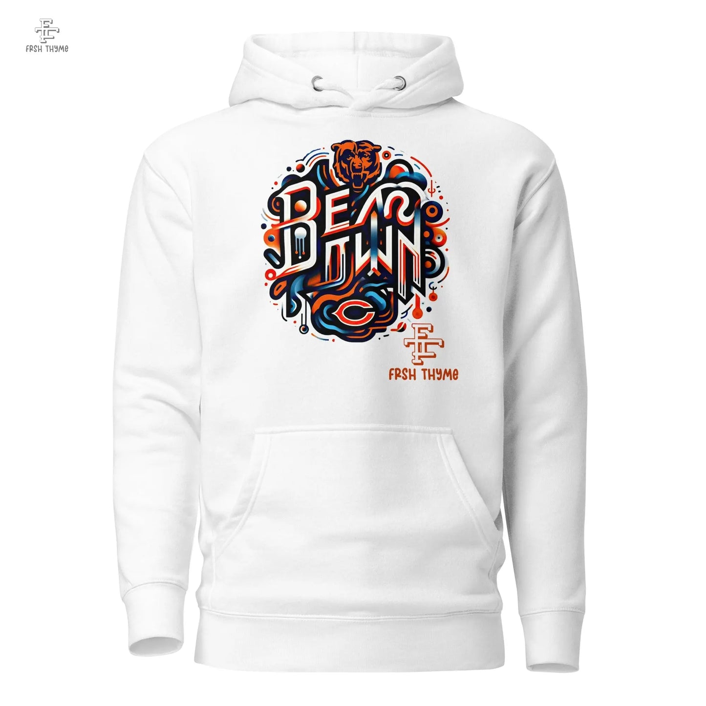 Bear Down Hoodie Orange Print - Frsh Thyme